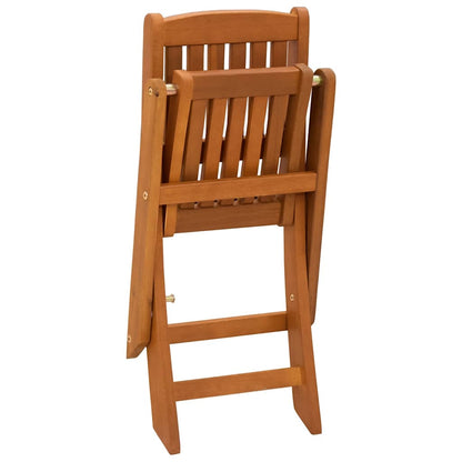 vidaXL Children's Folding Chairs 2 pcs Solid Eucalyptus Wood 5