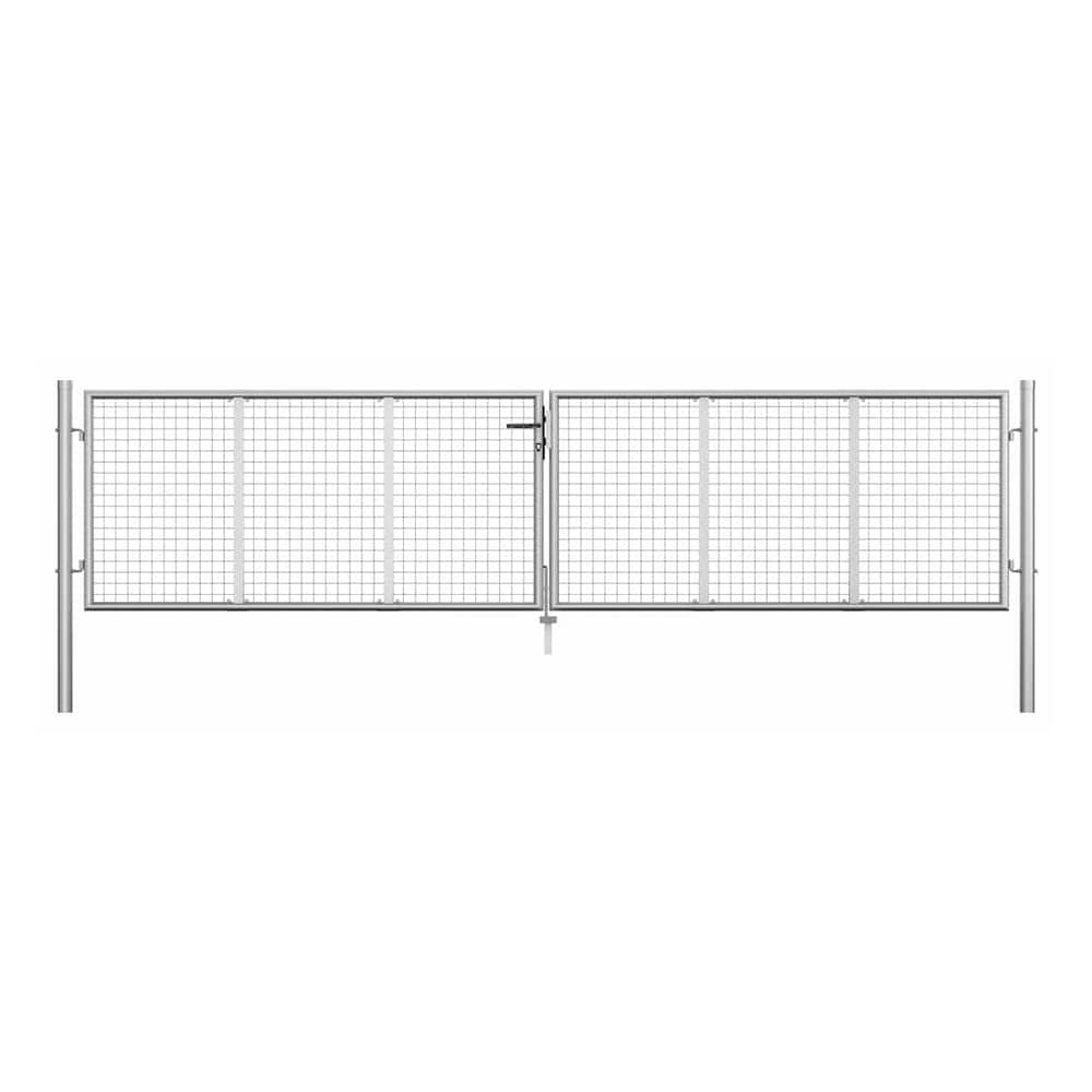 Garden Gate Galvanised Steel Silver 400 x 75 cm