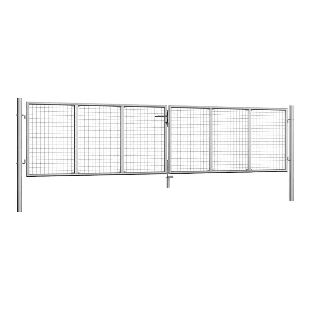 Garden Gate Galvanised Steel Silver 400 x 75 cm
