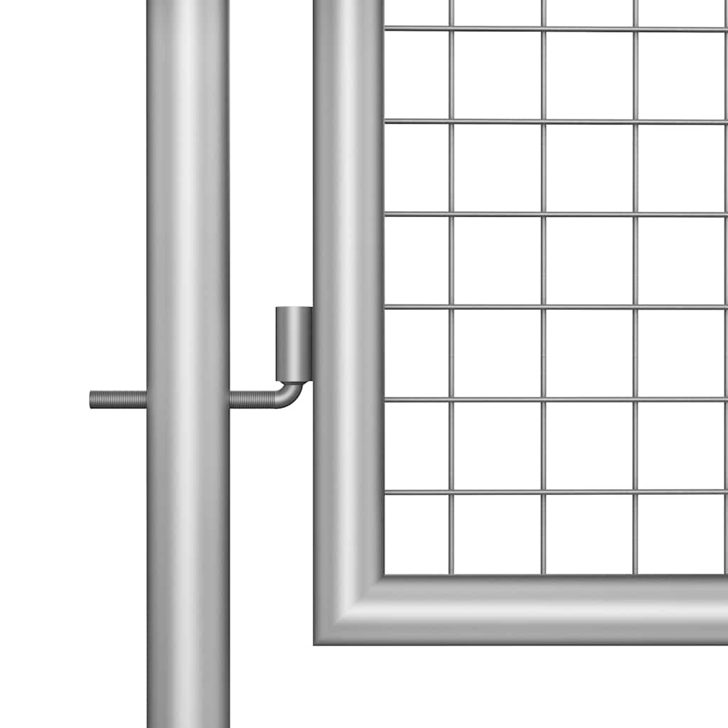 Garden Gate Galvanised Steel Silver 400 x 75 cm