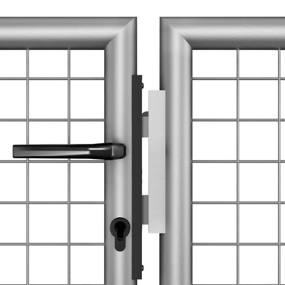Garden Gate Galvanised Steel Silver 400 x 75 cm