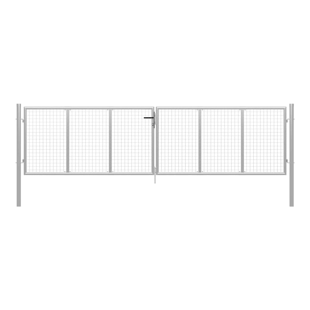 Garden Gate Galvanised Steel Silver 400 x 100 cm
