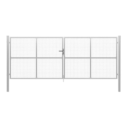 Garden Gate Galvanised Steel Silver 400 x 150 cm
