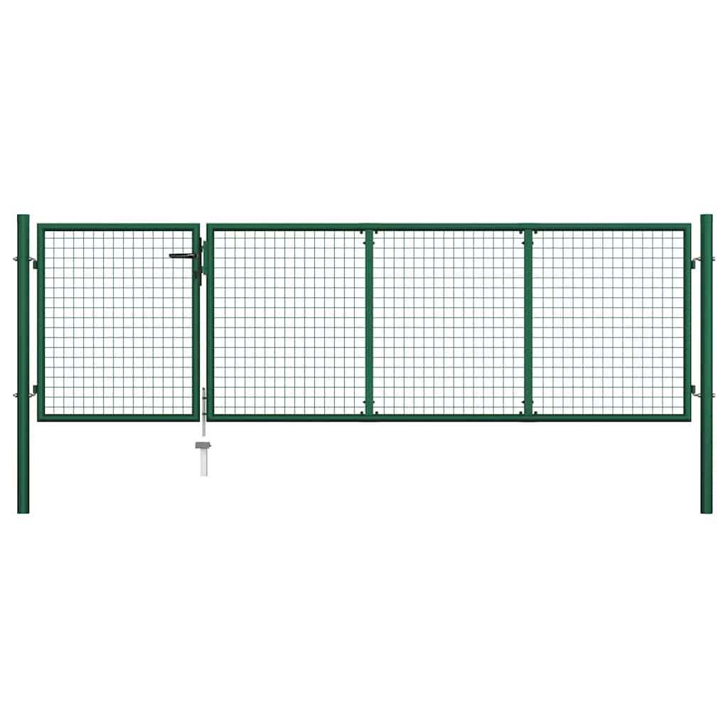 Garden Gate Steel Green 350 cm 100 cm
