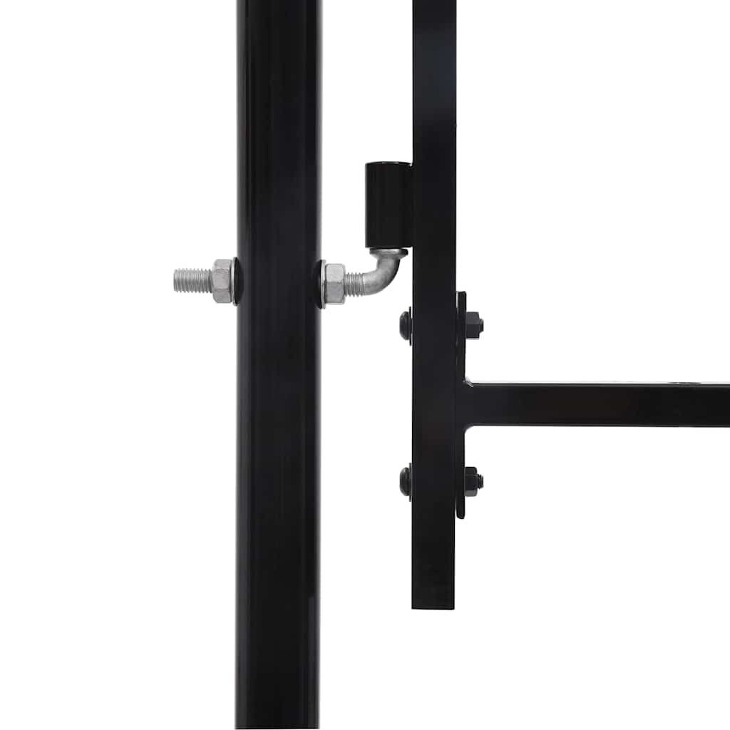 Garden Fence Gate with Arched Top ASSEN Steel Black 5 m 1.25 m