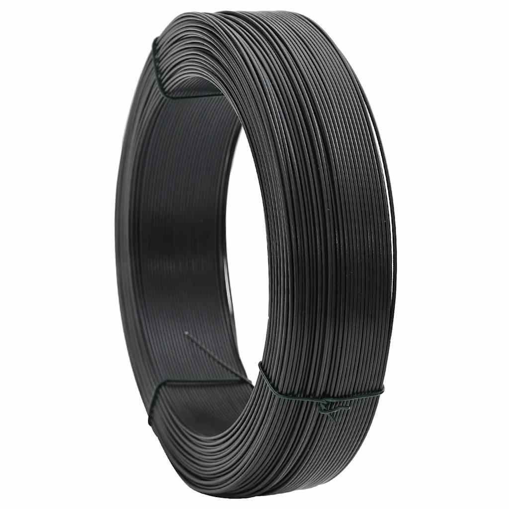 144481 vidaXL Fence Binding Wire 250 m 2,3/3,8 mm Steel Anthracite 2