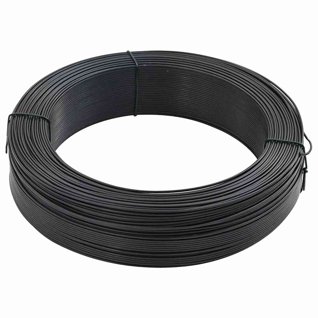 144481 vidaXL Fence Binding Wire 250 m 2,3/3,8 mm Steel Anthracite 4