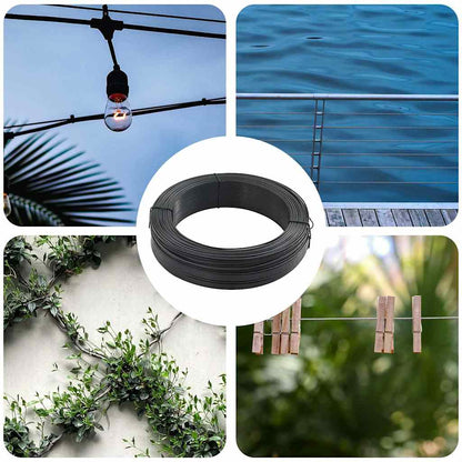 144481 vidaXL Fence Binding Wire 250 m 2,3/3,8 mm Steel Anthracite 1