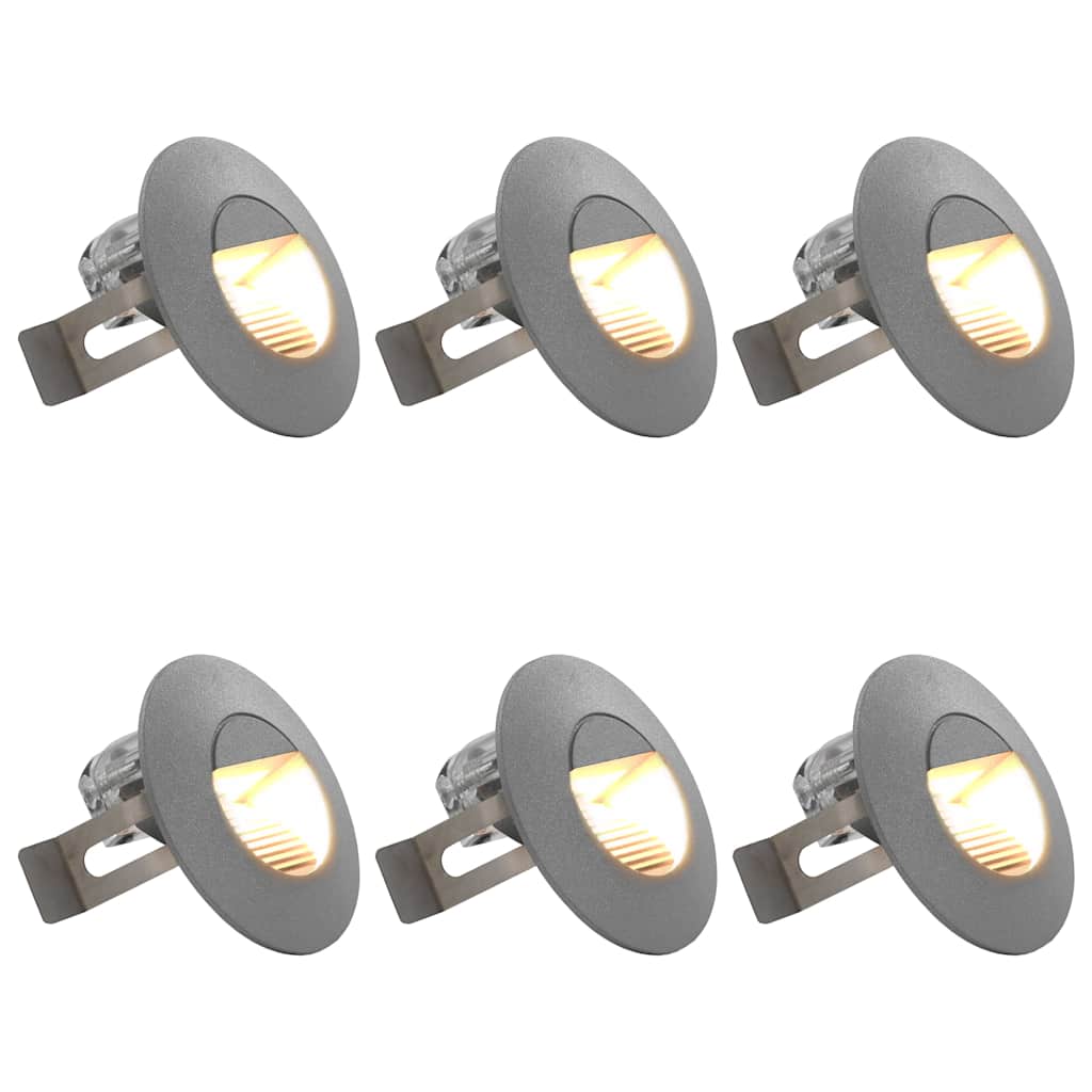 vidaXL Outdoor LED Wall Lights 6 pcs 2 W Silver Round 1