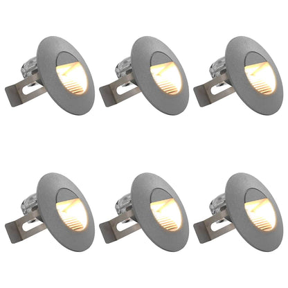 vidaXL Outdoor LED Wall Lights 6 pcs 2 W Silver Round 1