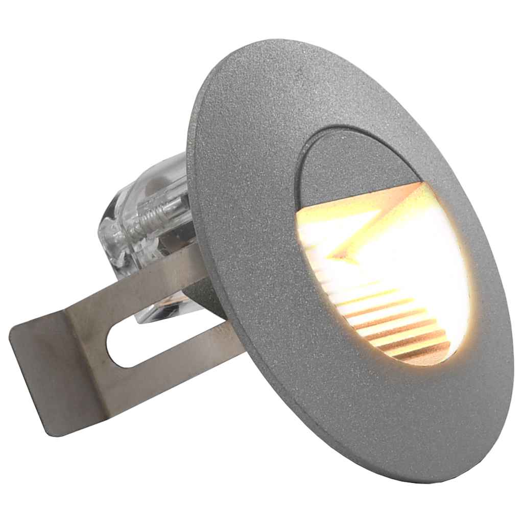 vidaXL Outdoor LED Wall Lights 6 pcs 2 W Silver Round 2