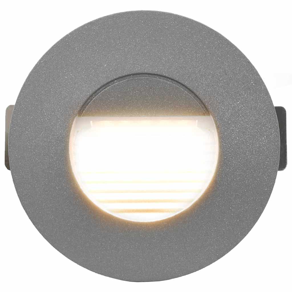 vidaXL Outdoor LED Wall Lights 6 pcs 2 W Silver Round 4