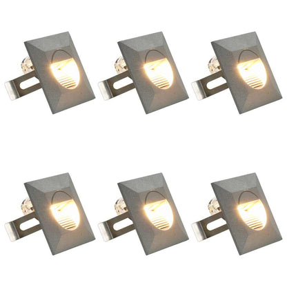 vidaXL Outdoor LED Wall Lights 6 pcs 2 W Silver Square 1
