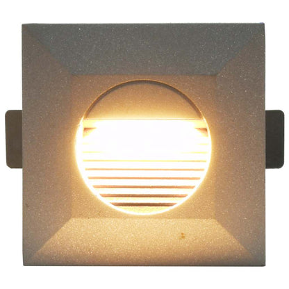 vidaXL Outdoor LED Wall Lights 6 pcs 2 W Silver Square 4