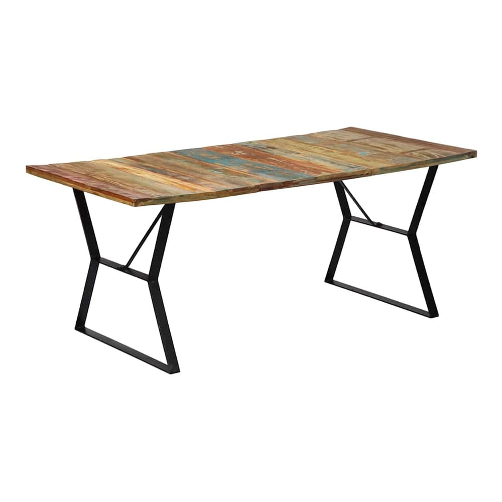 Dining Table Solid Reclaimed Wood Multicolour 180 cm 90 cm