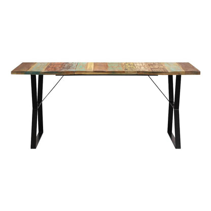 Dining Table Solid Reclaimed Wood Multicolour 180 cm 90 cm