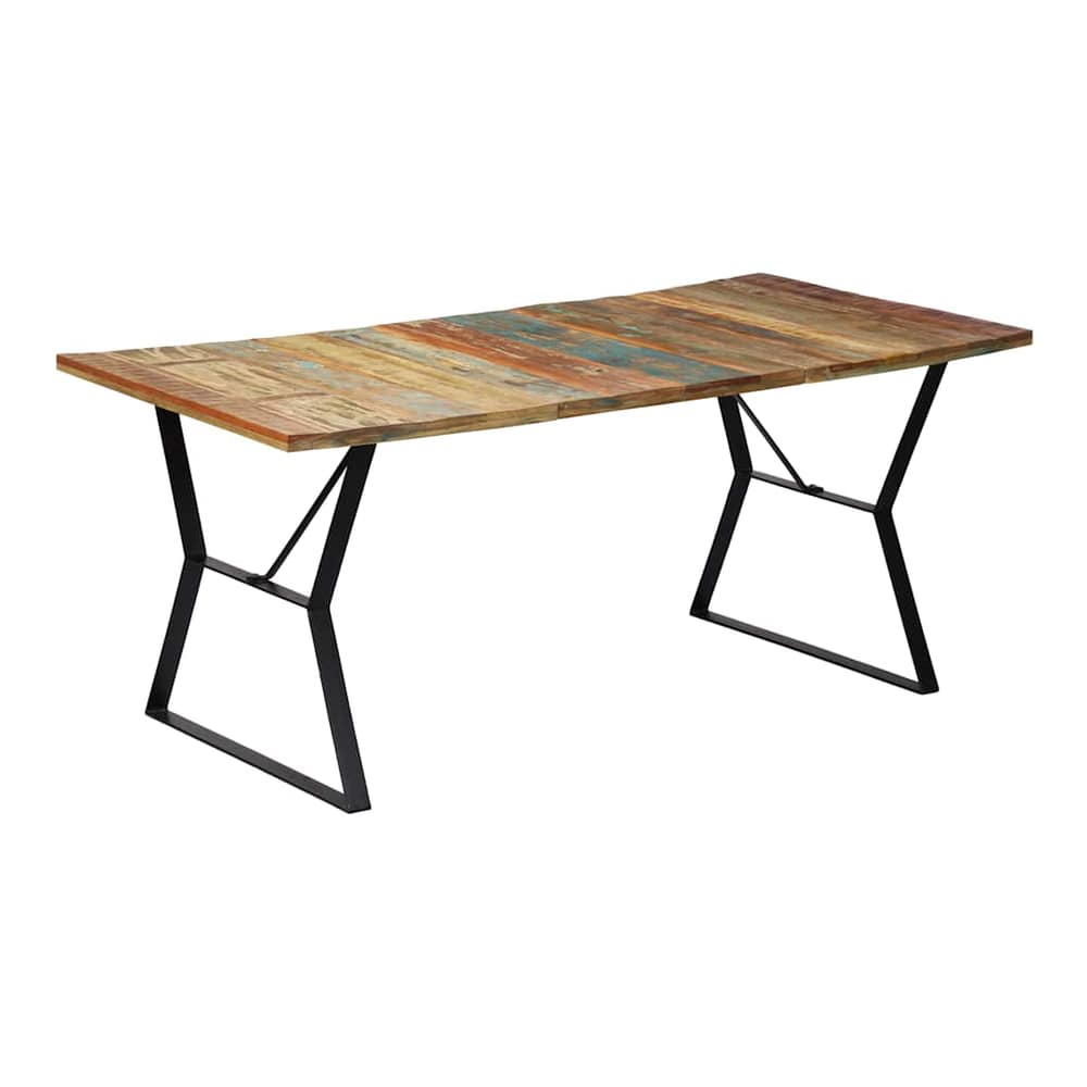 Dining Table Solid Reclaimed Wood Multicolour 180 cm 90 cm