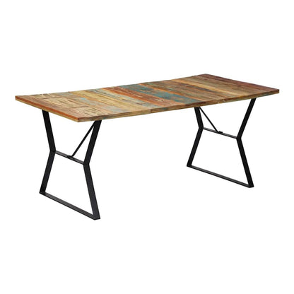 Dining Table Solid Reclaimed Wood Multicolour 180 cm 90 cm