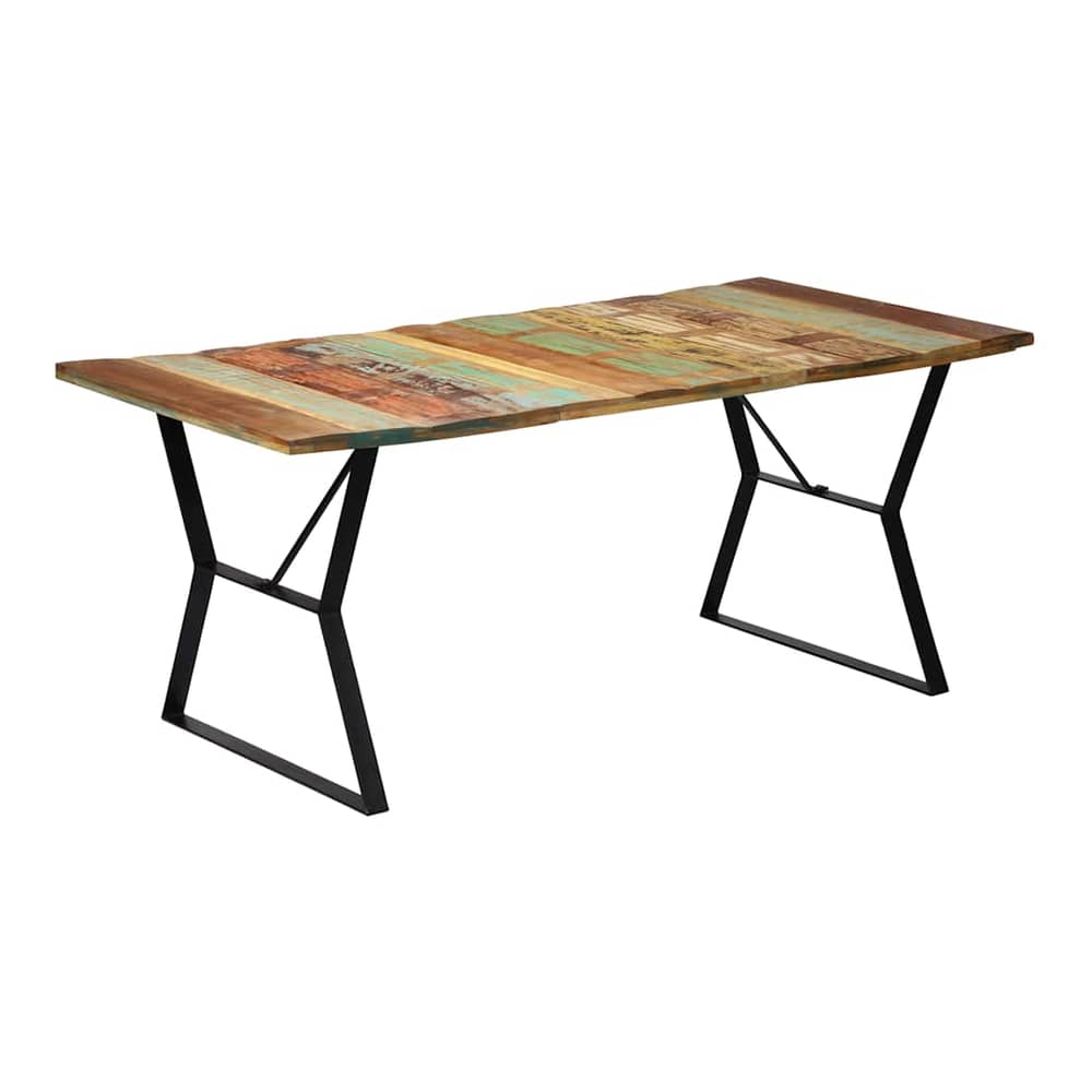 Dining Table Solid Reclaimed Wood Multicolour 180 cm 90 cm