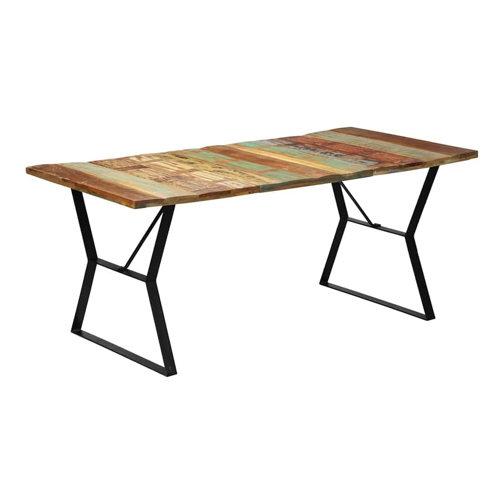Dining Table Solid Reclaimed Wood Multicolour 180 cm 90 cm