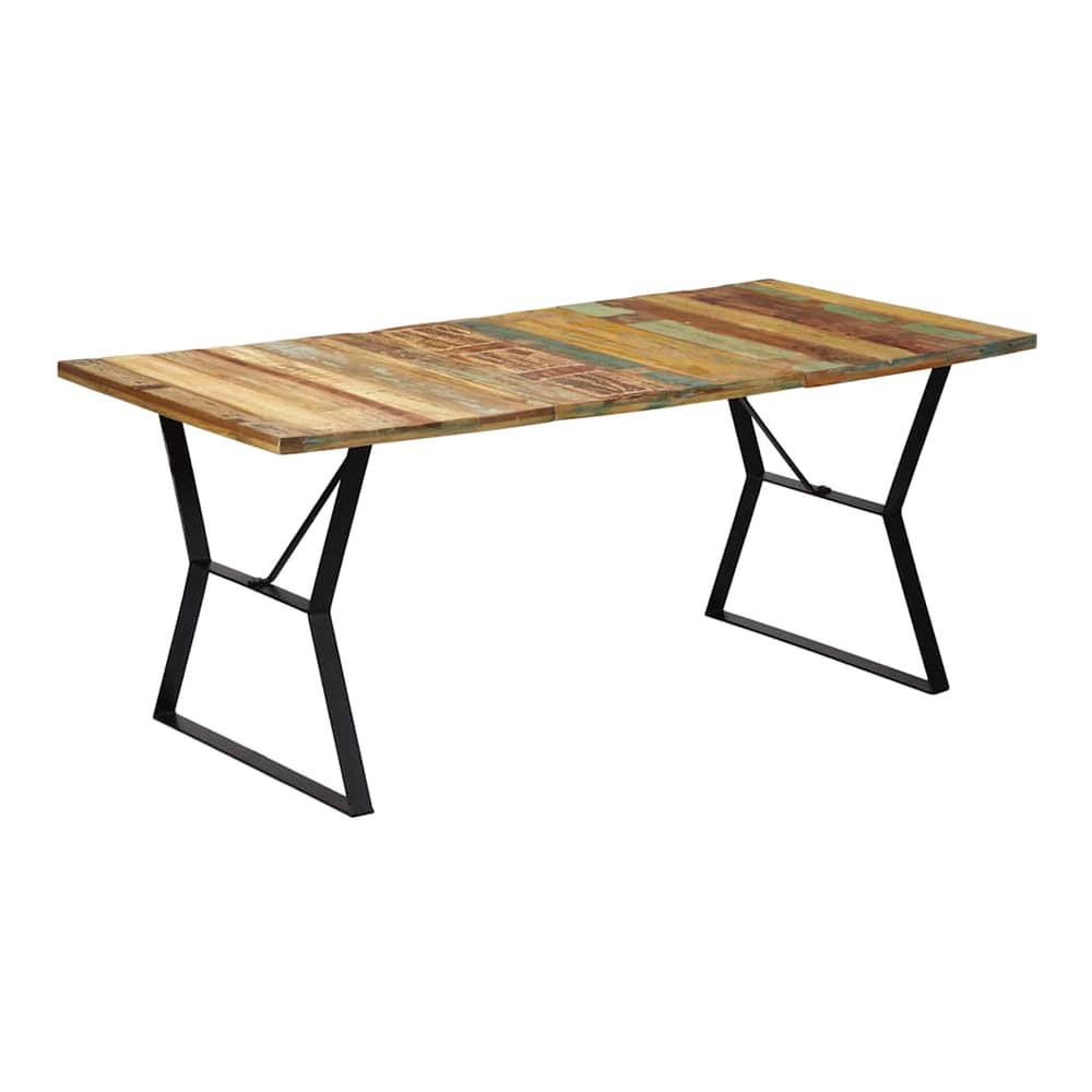 Dining Table Solid Reclaimed Wood Multicolour 180 cm 90 cm