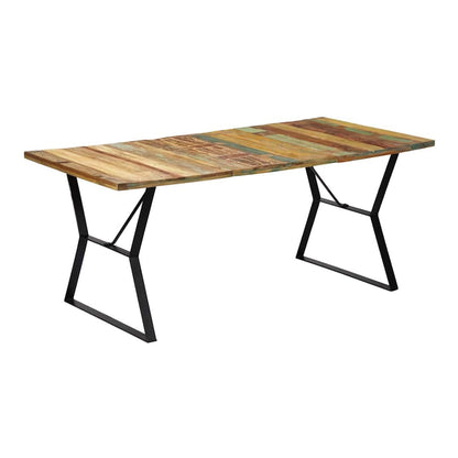 Dining Table Solid Reclaimed Wood Multicolour 180 cm 90 cm