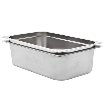 vidaXL Gastronorm Containers 2 pcs GN 1/1 150 mm Stainless Steel 1