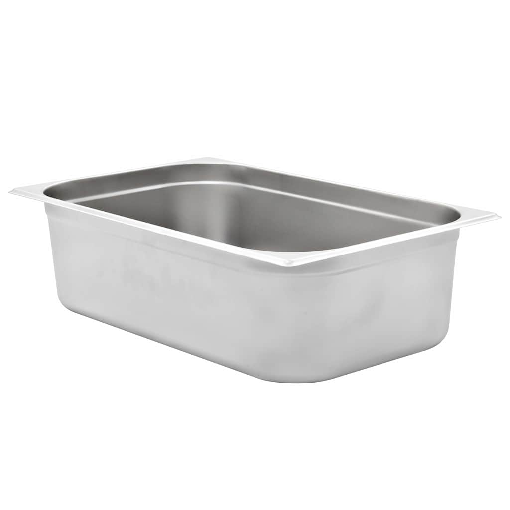 vidaXL Gastronorm Containers 2 pcs GN 1/1 150 mm Stainless Steel 3