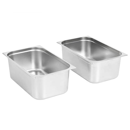 Gastronorm Containers 4 pcs GN 1/1 20 mm Stainless Steel 530 x 325 x 200 mm