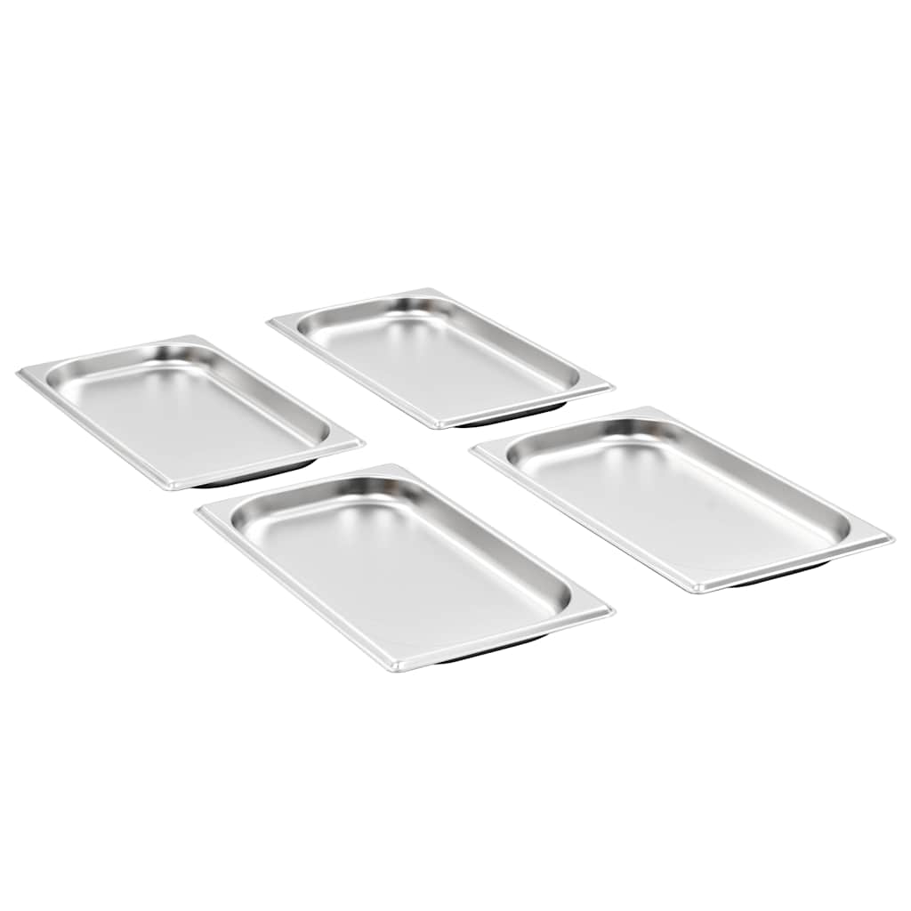 vidaXL Gastronorm Containers 12 pcs GN 1/3 20 mm Stainless Steel 2