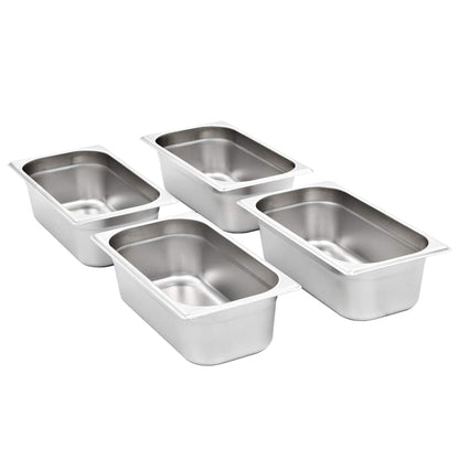 vidaXL Gastronorm Containers 8 pcs GN 1/3 100 mm Stainless Steel 2