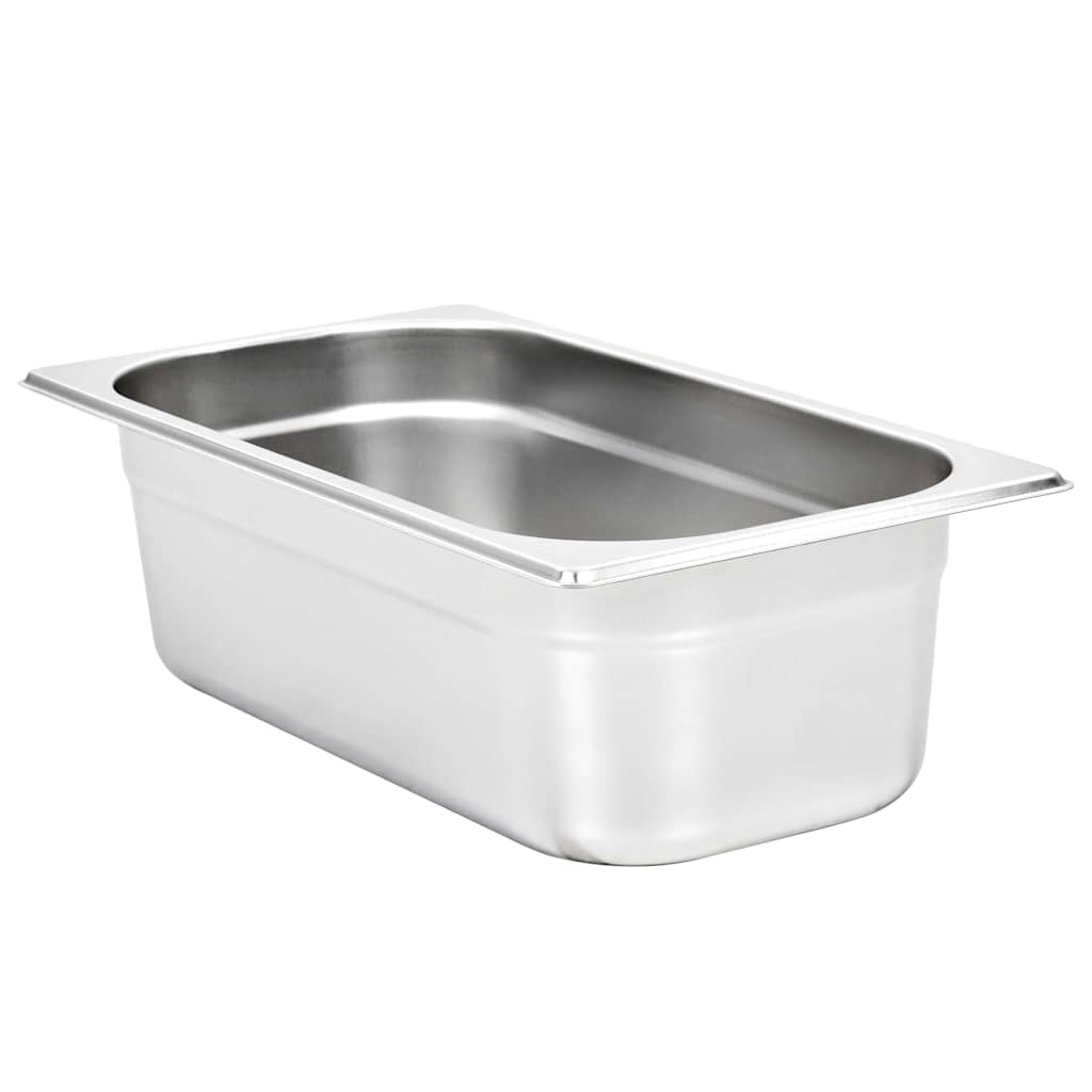 vidaXL Gastronorm Containers 8 pcs GN 1/3 100 mm Stainless Steel 3