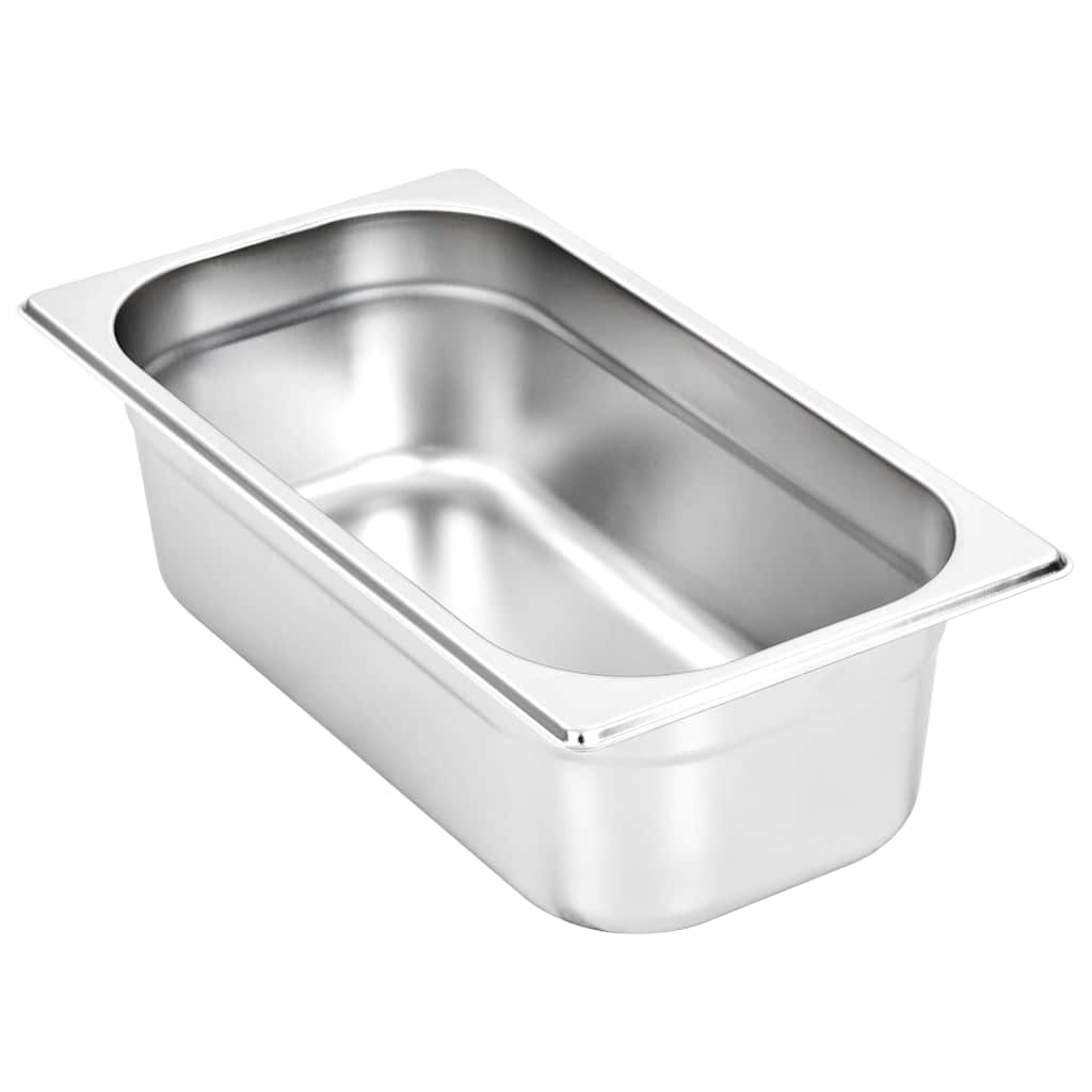 vidaXL Gastronorm Containers 8 pcs GN 1/3 100 mm Stainless Steel 4