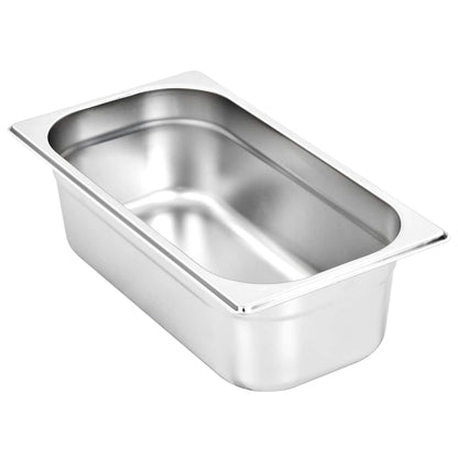 vidaXL Gastronorm Containers 8 pcs GN 1/3 100 mm Stainless Steel 4