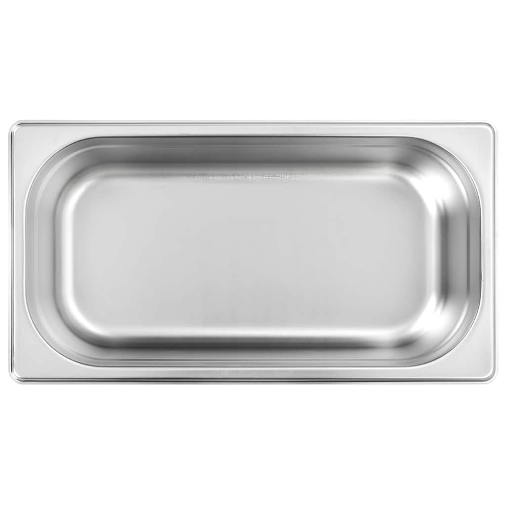vidaXL Gastronorm Containers 8 pcs GN 1/3 100 mm Stainless Steel 5