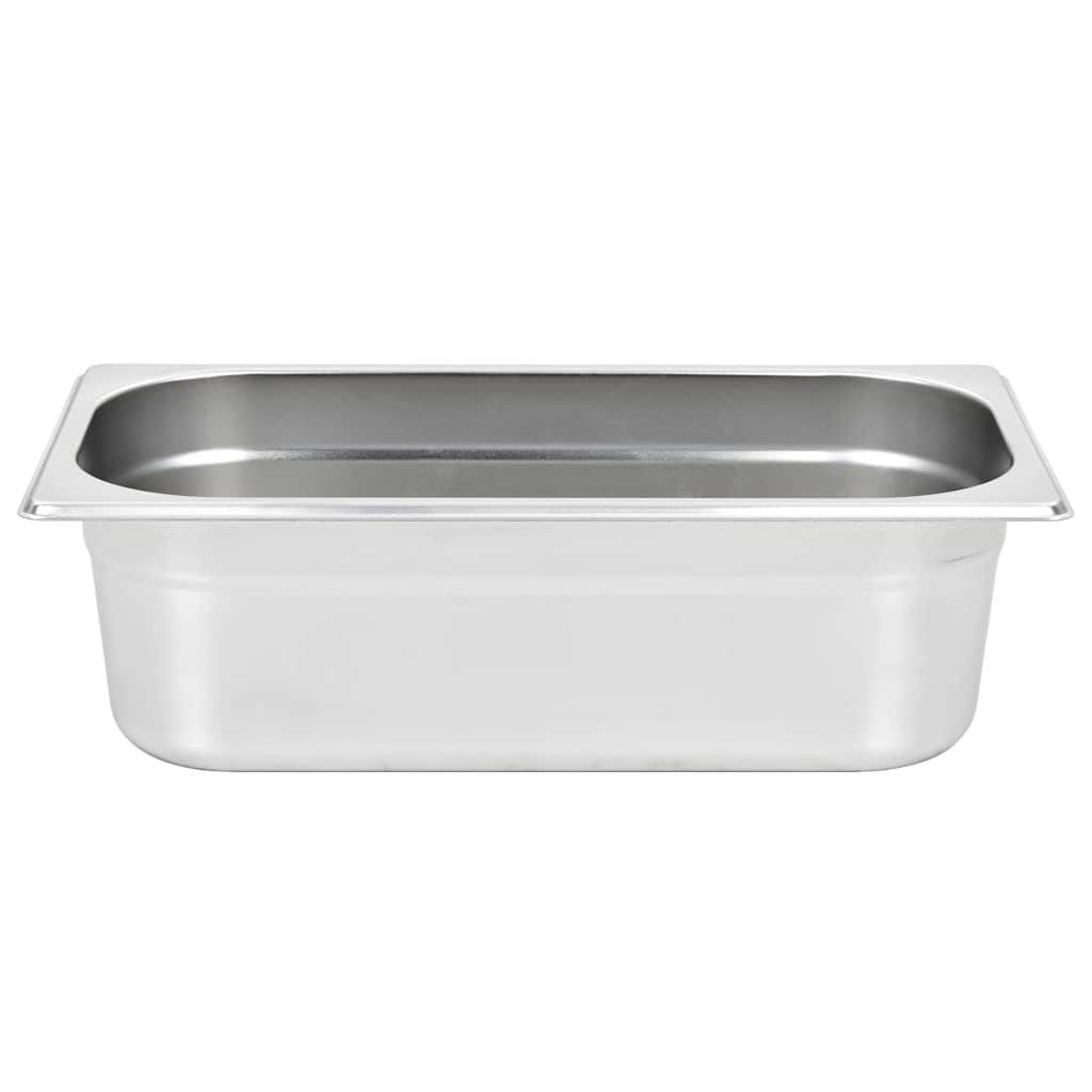vidaXL Gastronorm Containers 8 pcs GN 1/3 100 mm Stainless Steel 6