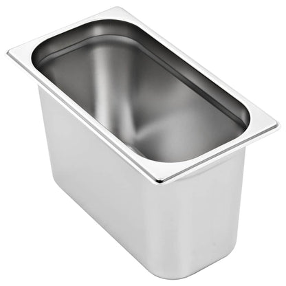 vidaXL Gastronorm Containers 4 pcs GN 1/3 200 mm Stainless Steel 4