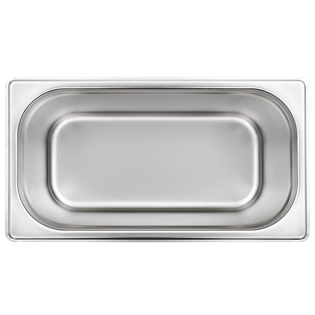 vidaXL Gastronorm Containers 4 pcs GN 1/3 200 mm Stainless Steel 5