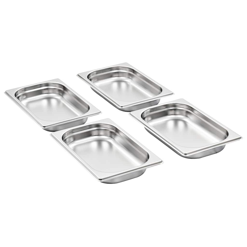 vidaXL Gastronorm Containers 12 pcs GN 1/4 40 mm Stainless Steel 2