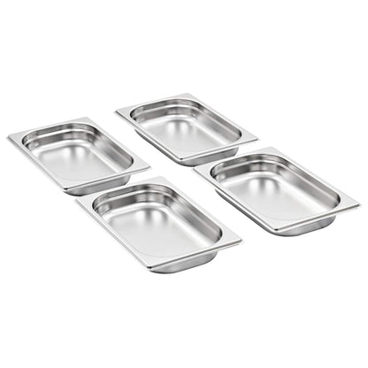 vidaXL Gastronorm Containers 12 pcs GN 1/4 40 mm Stainless Steel 2