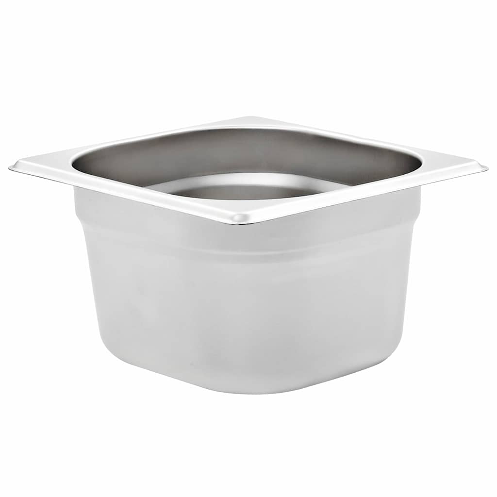 vidaXL Gastronorm Containers 12 pcs GN 1/6 100 mm Stainless Steel 3