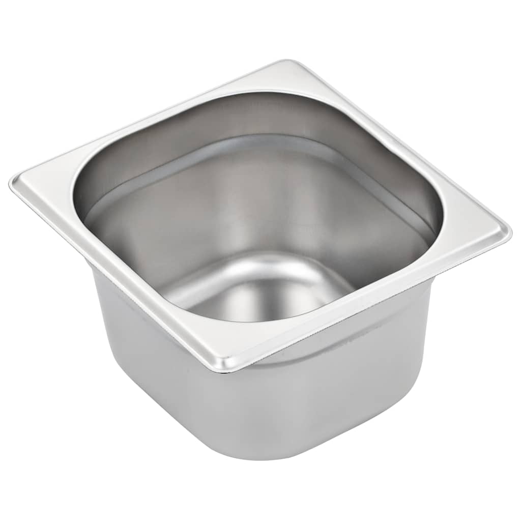 vidaXL Gastronorm Containers 12 pcs GN 1/6 100 mm Stainless Steel 4