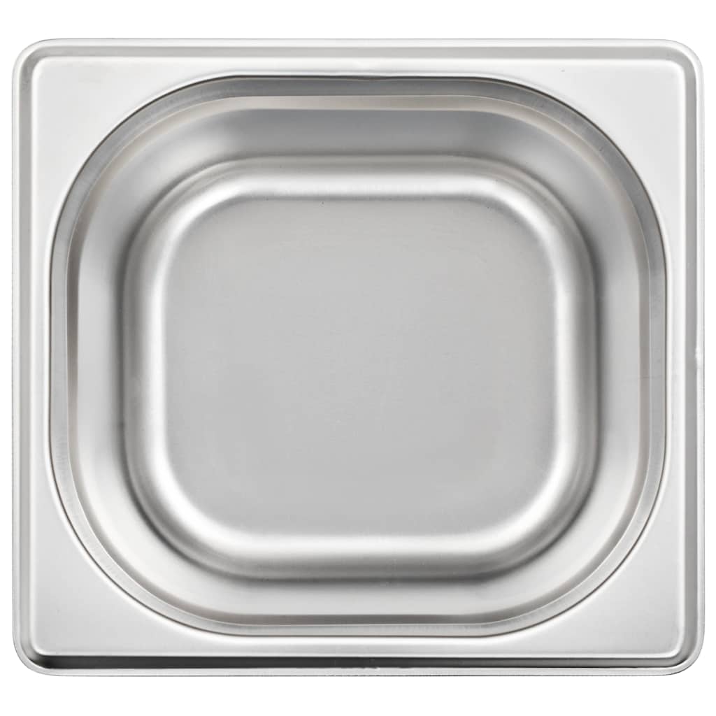 vidaXL Gastronorm Containers 12 pcs GN 1/6 100 mm Stainless Steel 6
