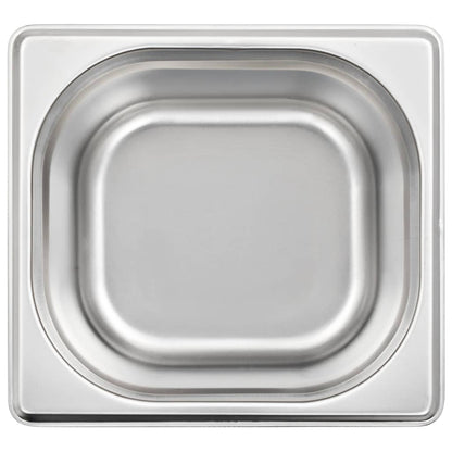 vidaXL Gastronorm Containers 12 pcs GN 1/6 100 mm Stainless Steel 6