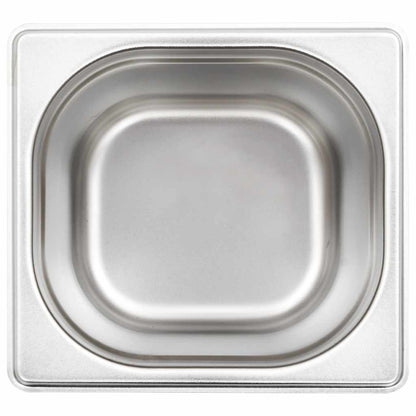 vidaXL Gastronorm Containers 8 pcs GN 1/6 150 mm Stainless Steel 6
