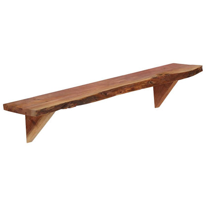 vidaXL Wall Shelf | Set of 2 | Varied wood grain | Solid Acacia Wood | Medium 3