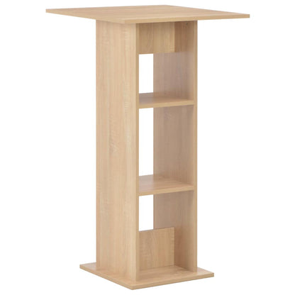 vidaXL Bar Table | Oak | Engineered Wood | 60 x 60 x 110 cm | Bar Table 1