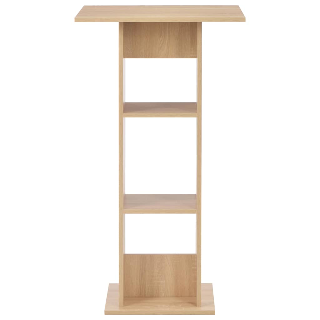 vidaXL Bar Table | Oak | Engineered Wood | 60 x 60 x 110 cm | Bar Table 2