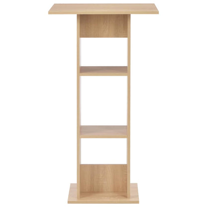 vidaXL Bar Table | Oak | Engineered Wood | 60 x 60 x 110 cm | Bar Table 2