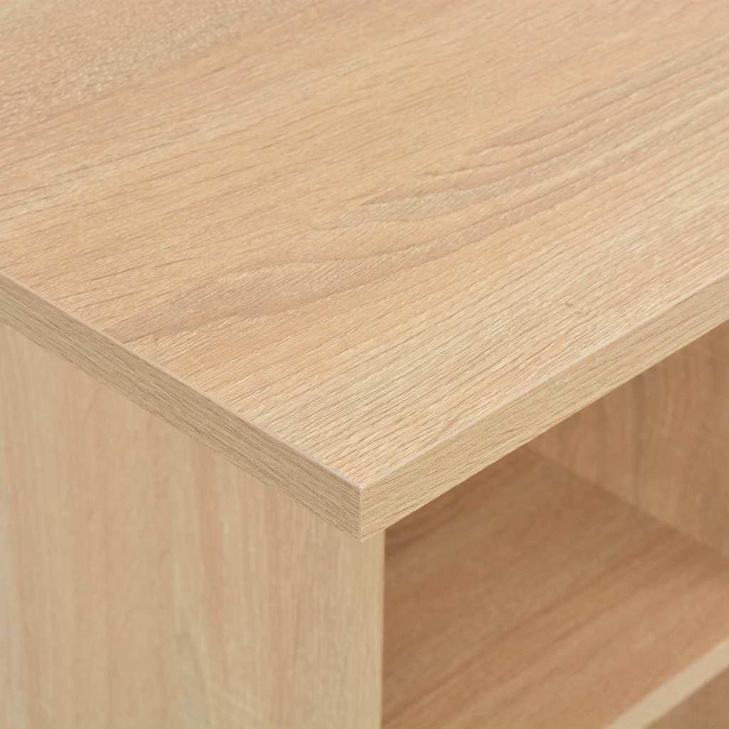 vidaXL Bar Table | Oak | Engineered Wood | 60 x 60 x 110 cm | Bar Table 4